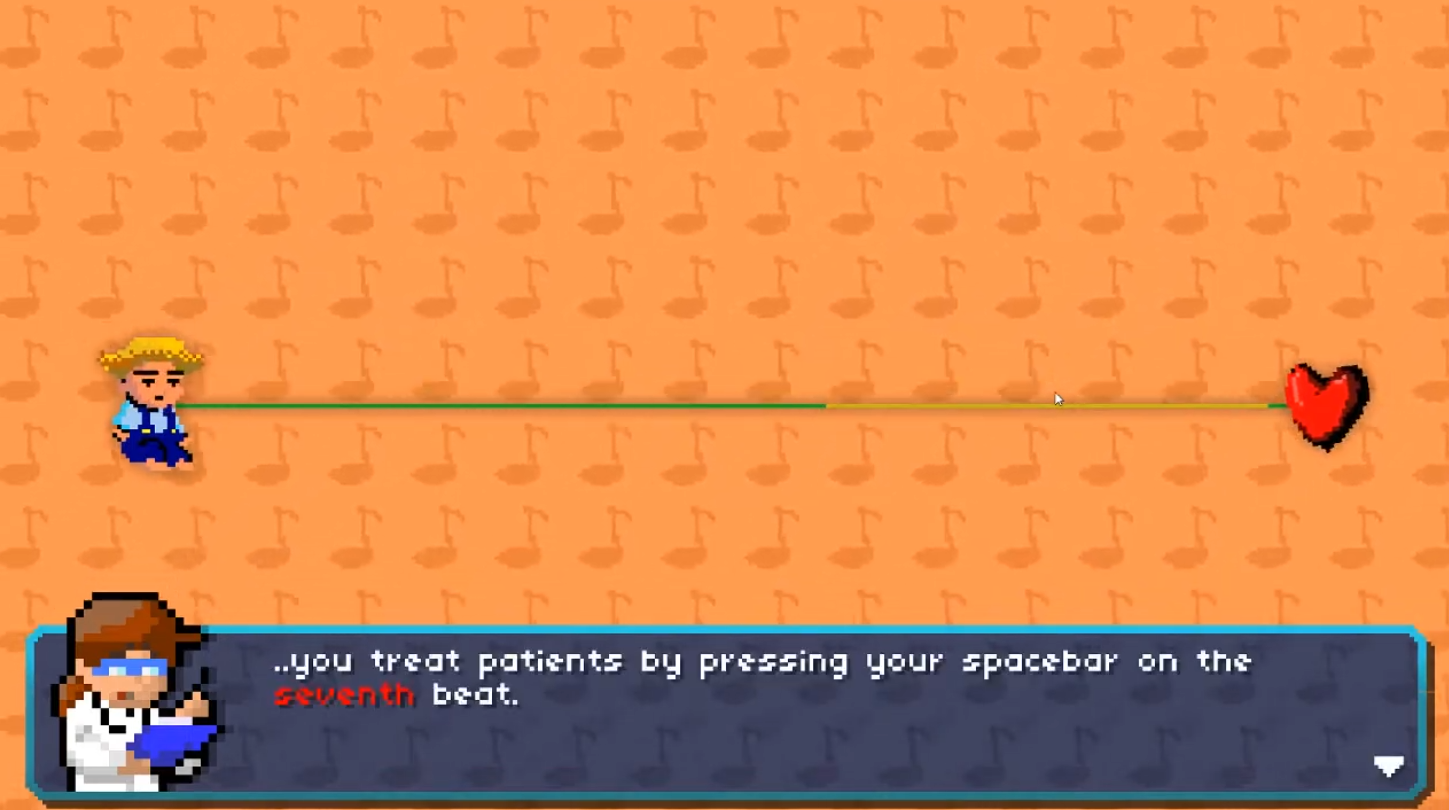 Press at the seventh beat